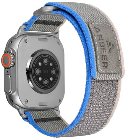 ANBEER Nylon Watch Strap Compatible with Apple Watch 49mm 45mm 44mm 42mm, Trail Loop Adjustable Sport Nylon Band for iWatch Ultra2/Ultra Series 9 8 7 6 5 4 3 2 1 SE