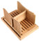 MAHIONG Trancheuse à pain pliable et réglable en bambou, 31,7 x 23,7 x 19 cm, planche à découper en bois avec plateau à miettes, trancheuse à pain en bambou pour pain fait maison