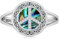 StoryMidir Frieden Zeichen Ring Damen 925 Sterling Sliver Keltische Knoten Schmuck Frieden Zeichen Geschenke für Frauen Mädchen Frieden Liebhaber