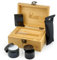 LORE Smoke Kit Stash Bambusbox als Geschenkbox für Raucher, mit Schloss Inkl. Grinder, Tablett, luftdichte Glasdose und Aktivkohlebeutel zur Geruchsminderung