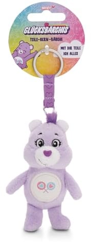 NICI Glücksbärchis Schlüsselanhänger Teile-gern-Bärchi 10cm - Plüschiger Kuscheltier Anhänger für Kinder & Erwachsene, Mit Schlüsselring für Schlüsselband, bund und -halter - 61375