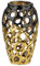 Keramik Hohlvase Vasen für pampasgras Gold Keramikvase Dekorative Moderne Vase Hohle Blumenvasen Rustikales Antikes Dekor für Bücherregal, Kaminsims, Idee Regal,Tisch, Gold-Schwarz