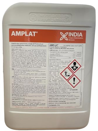 India AMPLAT INSETTICIDA TANICA 10 KG Mosche Zanzare Uso Professionale e Civile
