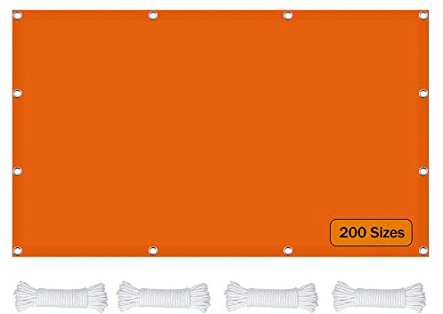 Tenda parasole, rettangolare, 1,5 x 2 m, 98% UV, per cortile, piscina, prato, attività all'aperto, colore arancione