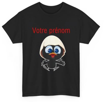 Tee Shirt Calimero Personnalisable Personnalisé - Prénom ou Texte Homme/Femme