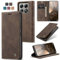 owlhold hülle Xiaomi 14T Pro klapphülle Premium Lederhülle Weiches Vintage-Nubukleder Faltbare Ständer Schutzhülle Kartenfach Standfunktion stoßfest Handyhülle Xiaomi 14T Pro -Kaffee