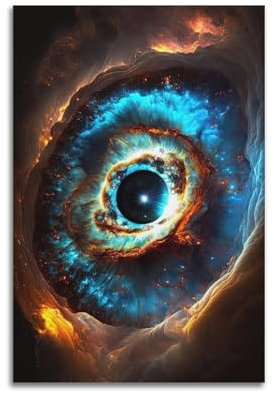 ZSLYMX Poster für den Innenbereich, minimalistischer Kunststil, Das Auge eines kosmischen Schwarzen Lochs, Marvel-Poster, dekorative Malerei, Leinwand, Wandposter für Schlafzimmer, Dekoration und