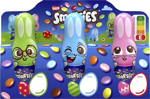 SMARTIES Mini-Osterhasen, kleines Geschenk zu Ostern gefüllt mit SMARTIES mini, 3er Pack (3 x 18,7g)