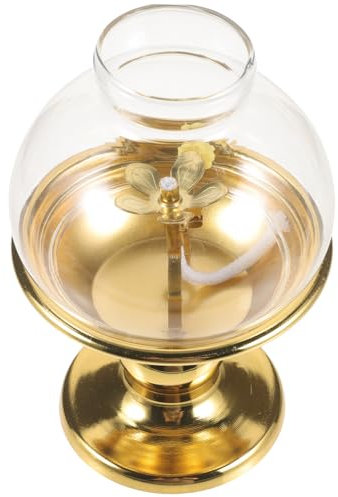 NOLITOY Vintage Kerosin Öllampe Mit Windschutzglas Stufenlos Hitzebeständig Dekorative Innenlampen Für Wohnzimmer Küche Und Gemütliche Tischbeleuchtung Mit Abdeckung Kerosin Ghee-kompatibe