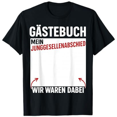 Bräutigam Shirt Gästebuch JGA Männer Junggesellenabschied T-Shirt