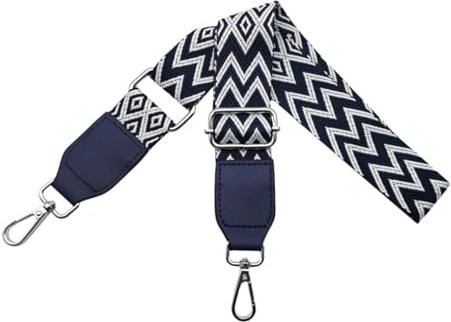 Taschengurte zum Wechseln Schultergurt für Taschen Breit 3.8 cm aus Leder mit Silber Karabiner Schulterriemen Umhängegurt Taschenriemen für Damen Taschen, DIY Zubehör, Blau, W11