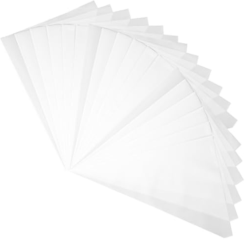 CRAFTHROU 100pcs Masonry Pointing Bags Lightweight Cement Grout Mortar Bags with Heat-sealed Seams for Tile Joints Sturdy White Ldpe Material