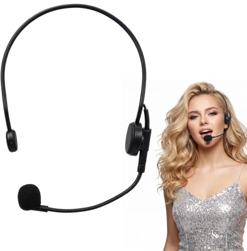 Elegaperma 23.6 × 14cm Schwarz Headset Attrappe, Headset Mikrofon Spielzeug | Headsets Microphone Toy für den Abschlussball, Cosplay, Dekorationen für Popstars