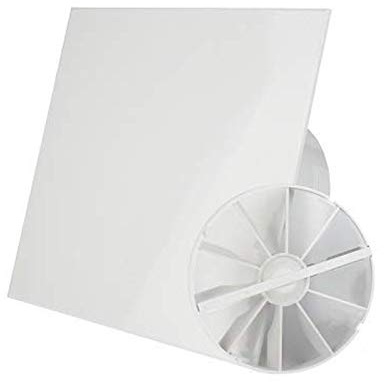 Raumventilator Ø100 mm weiß leise 5 Watt Timer/Nachlauf mit Rückstauklappe