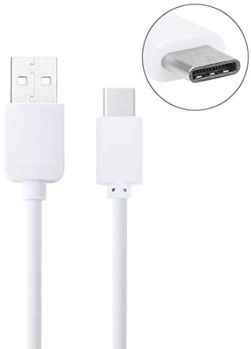 1 Metre White Compatible For Huawei P20 / P20 Pro / P20 Lite - USB Type C USB-C Sync Charger Charging Power Cable Lead (1M, White)