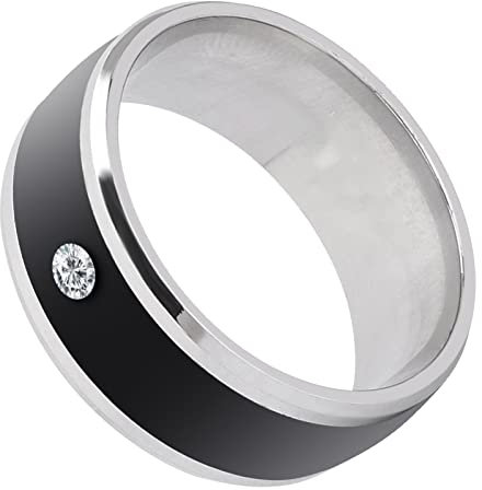 ASHATA Universal Smart NFC-Ringe für Mobiltelefone, Smart Ring Multifunktions-Magic Wearable-Gerät, Smart NFC Waterproof Ring Magic Wearable-Gerät Universal für Mobiltelefone(Größe