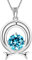 Aurora Tears Fische Halskette 925 Sterling Silber 12 Sternzeichen Anhänger Sternbild März Birthstone Halskette CZ Horoskop Schmuck Geschenk für Frauen und Mädchen DP0134Y