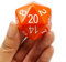 Bescon Jumbo D20 38 mm, grandi dimensioni 20 lati dadi arancioni opachi, cubo grande a 20 facce 3,8 cm