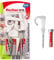 fischer EasyHook Round K (4), Juego de 4 tornillos y tacos DuoPower 8 x 40, con gancho redondo, para tablero aglomerado con ganchos flexibles para instalar en numerosos materiales de construcción