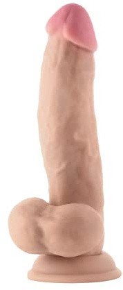Shaft Model N 21,59 cm Liquid Silicone Dong With Balls Pine Flesh