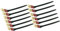 12er Pack Heizkörperpinsel metallfrei - mit roter Kunststoff Fassung - Langer Stiel - gekröpftem Pinselkopf - Borstenmischung M55-31cm Kunststoff Stiel (Gr 1,5/35 mm)