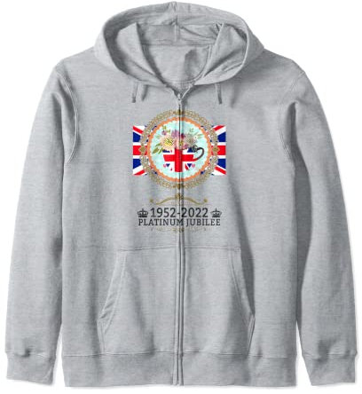 Platinum Jubilee 2022 Tasse à thé Union Jack pour enfants et jubilé Sweat à Capuche