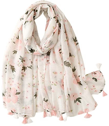 FAIRYGATE Schal Damen Beige Schals & Tücher für Damen Modischer Schal für Frühling & Sommer Stola Halstuch Tuch aus Viskose für Ganzjährig Tücher Frauen Mädchen 15242