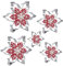 Keepaty 5 Pieces Snowflake Cookie Cutters Set Stainless Steel Different Sizes Christmas Cookie Cutters for Baking