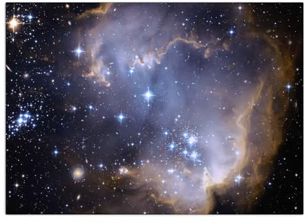 Displate Offiziell NASA MetallPoster Magnetische Befestigung Inklusive Lizenziert Bilder Hochwertiges Poster Bright Blue Stars Poster 67.5 cm x 48 cm