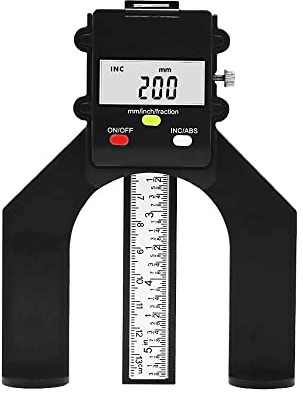VOANZO Magnetic Digital Height Gauge 80mm Mini Height Gauge Depth Gauge for Saw Table Thickness Gauge for Woodworking Construction Home Decoration