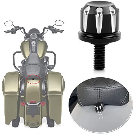 PSLER Bullone Vite di Fissaggio in Sedile Passeggero Parafango Posteriore per Touring Road King Electra Glide Sportster 883 1200 Softail Dyna 1996-2023, Kit Decorativo per Montaggio
