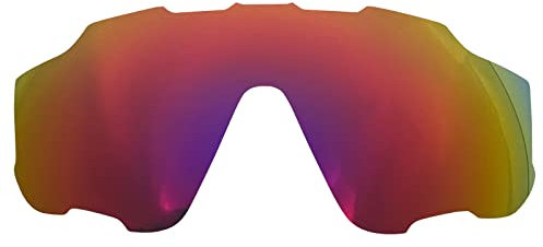 Ersatzgläser für Oakley Jawbreaker Polarisiert Dicke 1.5mm Salzprävention Ölfest (Dunkelrot) -
