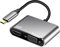 Adaptateur USB C vers HD-MI VGA Type C vers HD-MI VGA Thunderbolt 3 Convertisseur Ultra HD 4K Dual Display Multiports pour Mac-Book Pro/Chrome-Book Pixel/Samsung 2017/2018