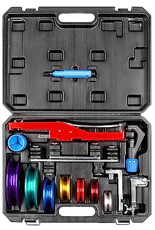 Wostore Rohrbieger-Set mit umgekehrter Biegung, inklusive 1/4-7/8 Größen, Kühlschrank-Ratsche, Rohrbieger, Handwerkzeug, Farbe, Aluminiumlegierung, Ersatzkopf