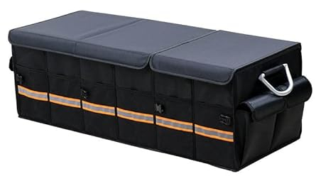 RUFD Faltbarer Auto-Kofferraum-Organizer für VW Coupe EOS/ID.5/Nivus/Passat CC/Phaeton/Scirocco/Tiguan X/W12/XL1, Oxford-Tuch Große Kapazität Organizer und Aufbewahrung, Autozubehör,L