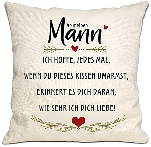 Ich hoffe, jedes Mal, wenn Sie dieses Kissen umarmen, erinnert es Sie daran, wie sehr ich Sie liebe - Kissenbezug für Ehemann zum Valentinstag, Geburtstag oder Weihnachten