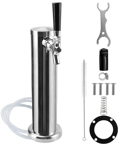 FERRODAY Torre de cerveza de un solo grifo con grifo