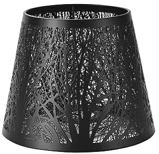 CLSSLVVBN Couvercle d'abat-jour Durable, Installation facile et effet de lumière douce, abat-jour en métal élégant pour la décoration de la maison, écologique, noir