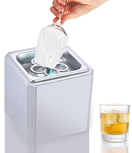 Glass Chiller Glass Froster Mini CO2 Glass Chiller Cooler Freezer for Cups and Glasses, Instant Chill Your Glasses in Seconds, Bottle Chilling for Cocktail, Beer,Drinks, Wine