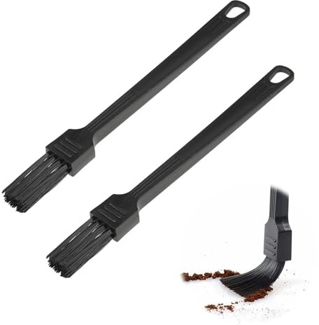 WUISOLQP 2 Pcs Coffee Grinder Cleaning Brush - Espresso Grinder Brush with Black Handle for Barista & Home Kitchen