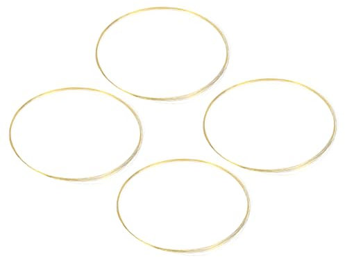 PATIKIL Halbharter Messingdraht, 4 Stück 38 Gauge/0,1 mm Durchmesser 10 m/32,8 ft Spule Reiner Basteldraht für Schmuckherstellung, Perlen, Gartenpflanzen