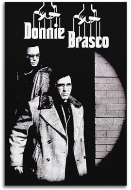 ALOEU Donnie Brasco Musikalbum, klassisches Filmbild, Wand-Collage-Set, Leinwand, Vintage-Film, Leinwand-Poster, Wandkunst, Dekordrucke, Poster, moderne Leinwandkunst, Bilder für Wohnzimmer,