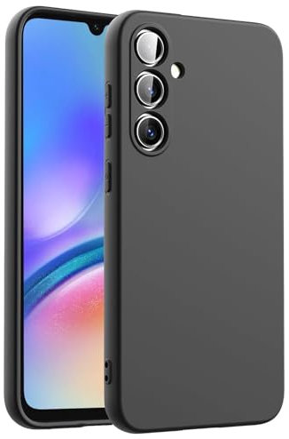 CoolGadget TPU Handyhülle für Samsung Galaxy A05s Silikonhülle, farbige TPU Soft Case mit Grip-Oberfläche, kompatibel mit Samsung Galaxy A05s (6,7 Zoll), Schwarz