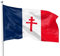 PHENO FLAGS Drapeau Résistance française 90x150cm - résistant aux intempéries, avec œillets en laiton, 100% polyester, coutures doubles robustes & couleurs éclatantes – pour les passionnés de drapeaux