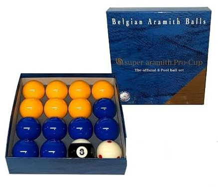 ARAMITH SUPER PRO CUP 2 BLUES & YELLOWS POOL BALL SET**