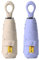 Doppelpack Mini-Regenschirm Ultra-Leichter mit UV-Schutz,Regenschirm Sturmfest Faltbar für Unterwegs Reisen Alltag Kompakter Taschenschirm,6 Rippen Klein Umbrella Sonnenschirm Damen und Herren (C)