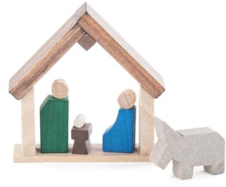 Rudolphs Schatzkiste Zündholzschachtel Weihnachtskrippe BxHxT 5,5x3,5x1,5cm NEU Miniatur Holzkrippe Holzfigur Sammelfigur