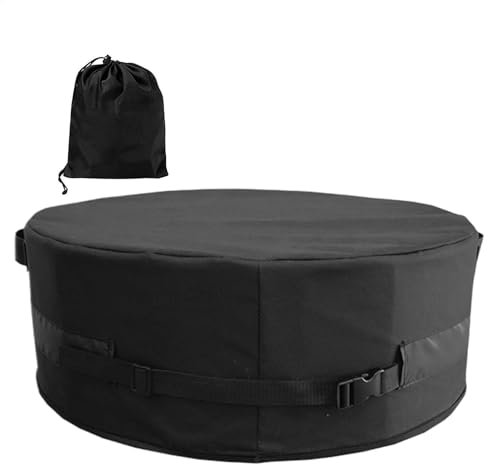 Maodom Housse de foyer rond | Housse de foyer d'extérieur en tissu Oxford 600D avec boucle réglable, imperméable, robuste pour l'extérieur