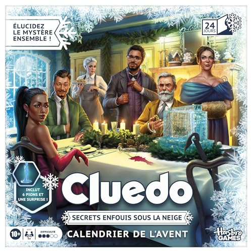 Calendrier de l'avent Cluedo : Secrets enfouis sous la Neige - Version Française, à partir de 10 Ans