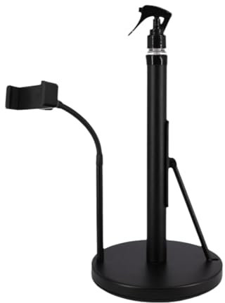 Qianly Paper Dispenser with Phone Holder And Spray Bottle, Black